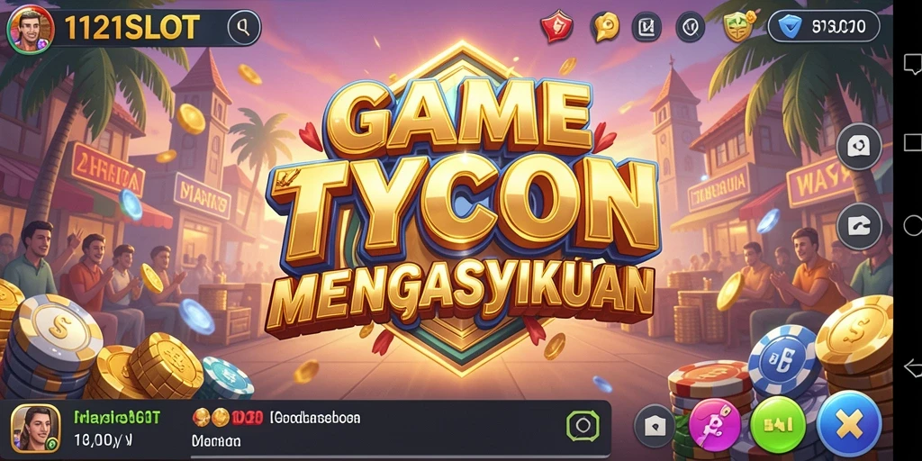Tampilan gameplay seru dalam 1121SLOT saat membangun kasino.