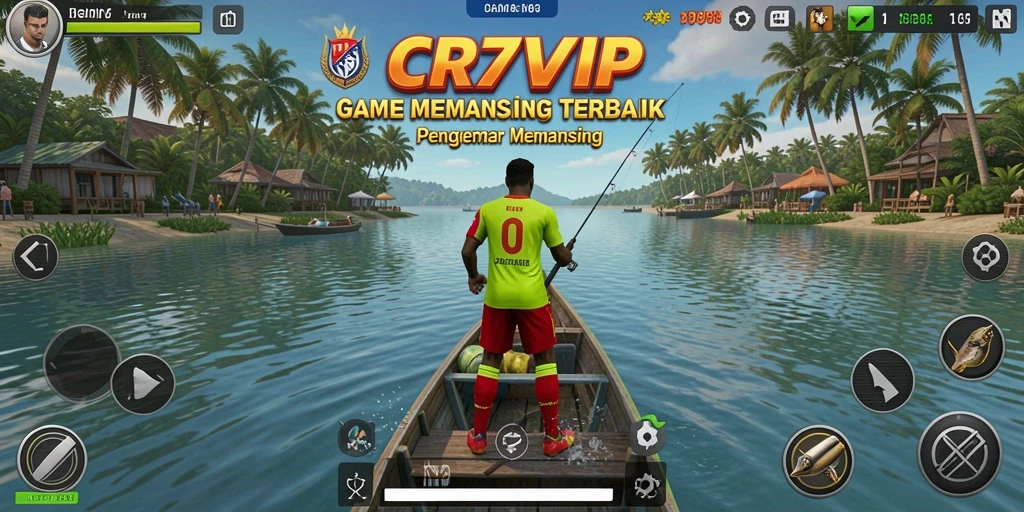 Tampilan gameplay <strong>CR7VIP</strong> yang mendebarkan saat menangkap ikan di lautan.