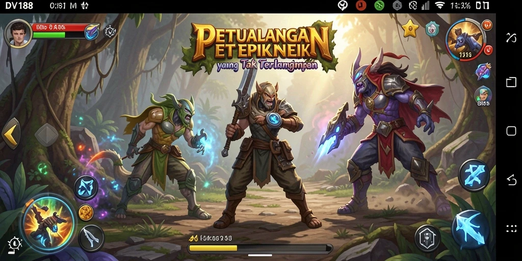 Tampilan gameplay DV188 menampilkan aksi petualangan yang mendebarkan.