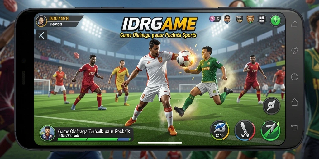 Tampilan gameplay seru IDRGAME dengan aksi olahraga menegangkan.