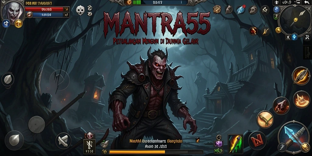 Tampilan gameplay MANTRA55 yang menakutkan dan mendebarkan.
