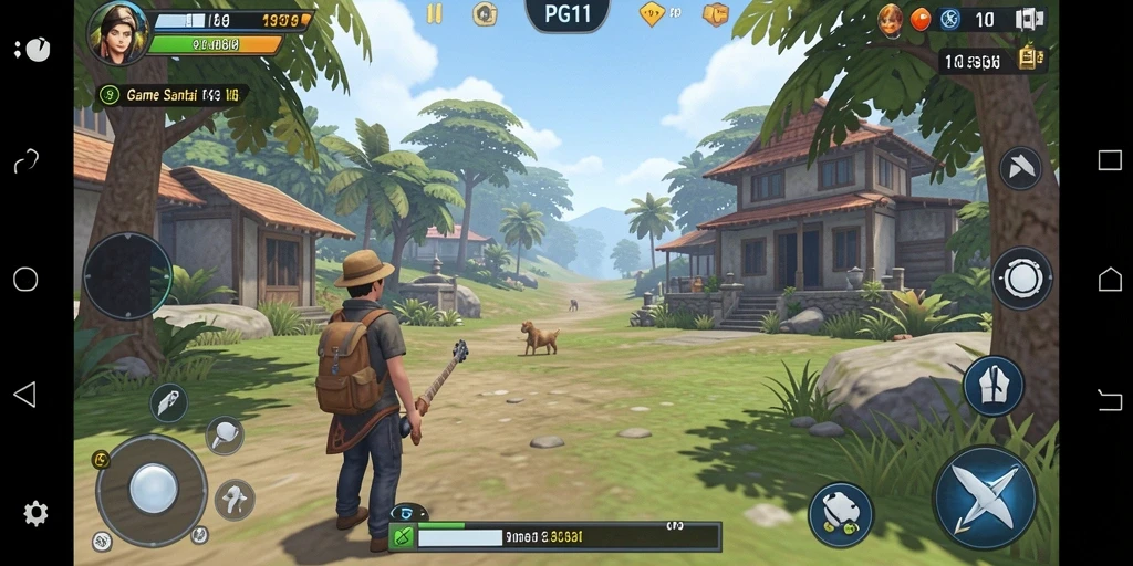 Tampilan gameplay PG11 yang cerah dan menyenangkan.