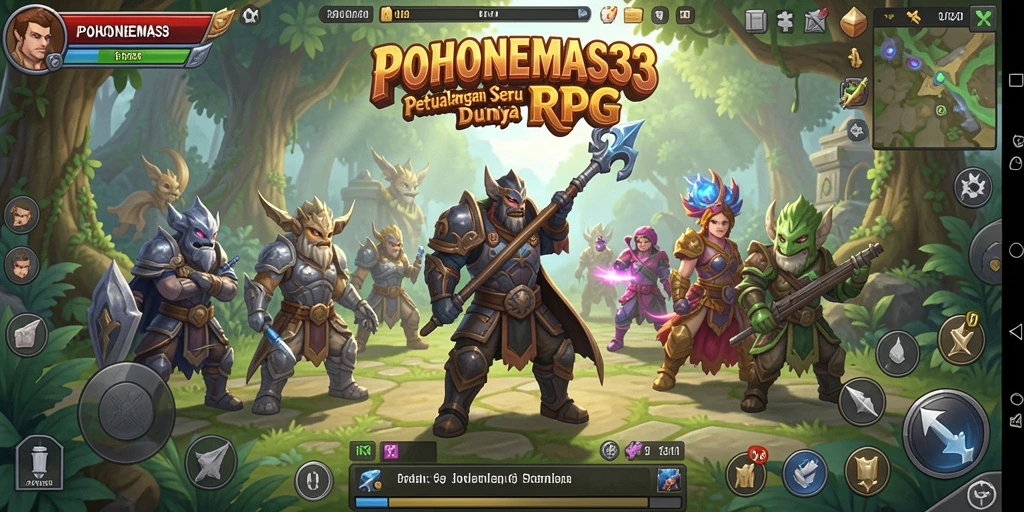 Tangkapan layar POHONEMAS33 menampilkan aksi seru di dunia RPG.