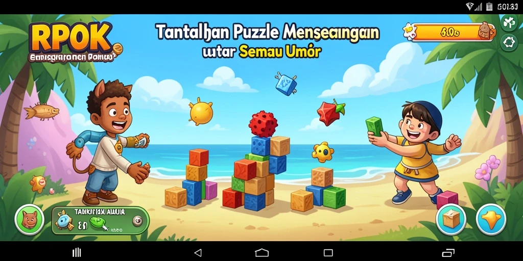 Tampilan gameplay menarik dari RPOK, penuh warna dan tantangan.