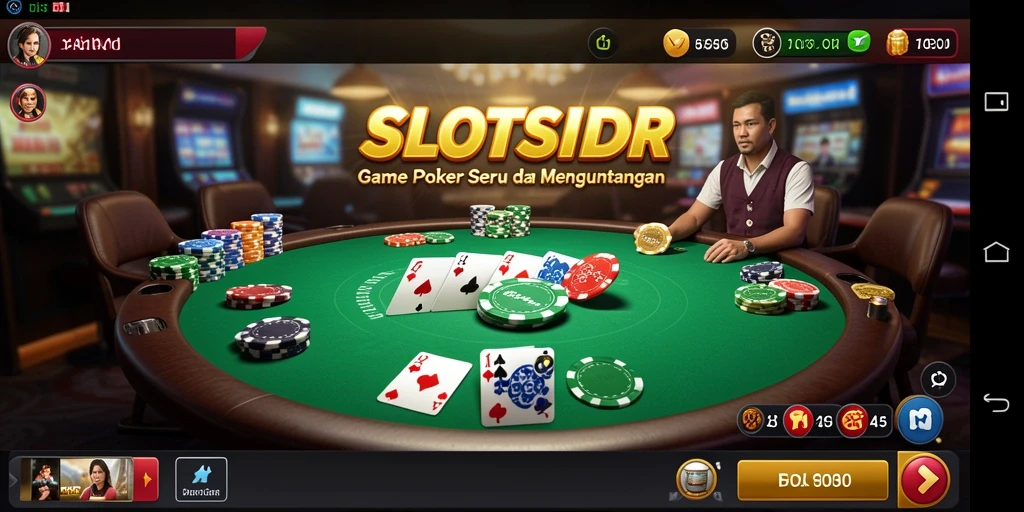 Tampilan gameplay SLOTSIDR yang menarik dalam permainan Poker.