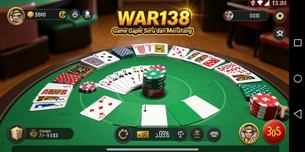 Screenshot gameplay WAR138 menunjukkan keseruan bermain Gaple.